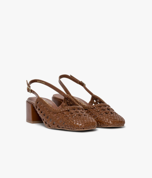 Escarpin Slingback Ditta Camel
