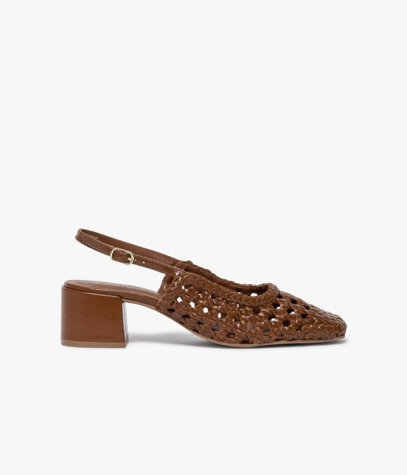 Escarpin Slingback Ditta Camel