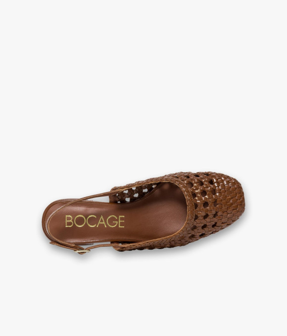 Escarpin Slingback Ditta Camel