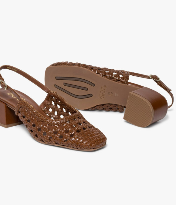 Escarpin Slingback Ditta Camel