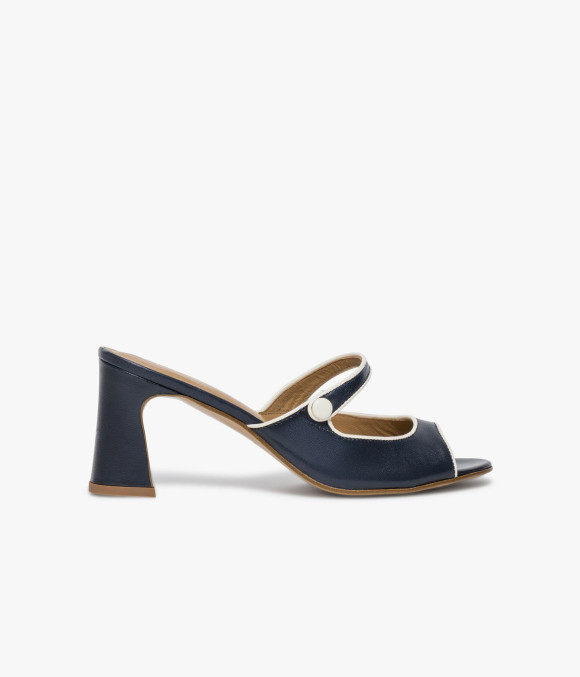 Mule À Talon Odette Marine