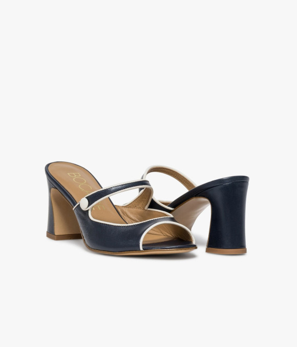 Mule À Talon Odette Marine