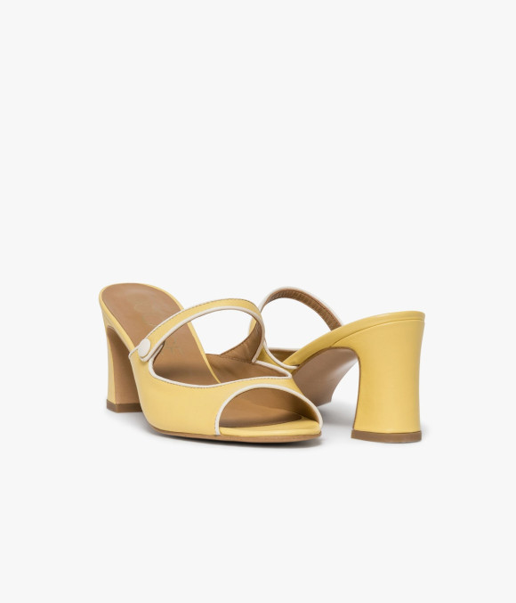 Mule À Talon Odette Jaune