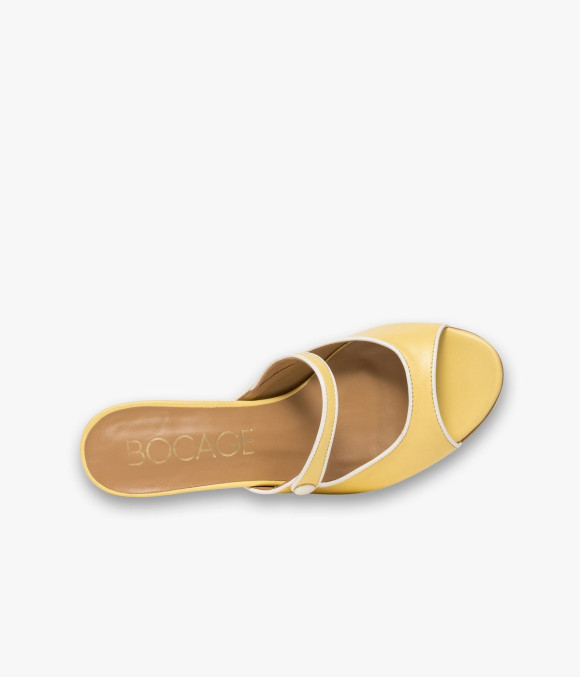 Mule À Talon Odette Jaune