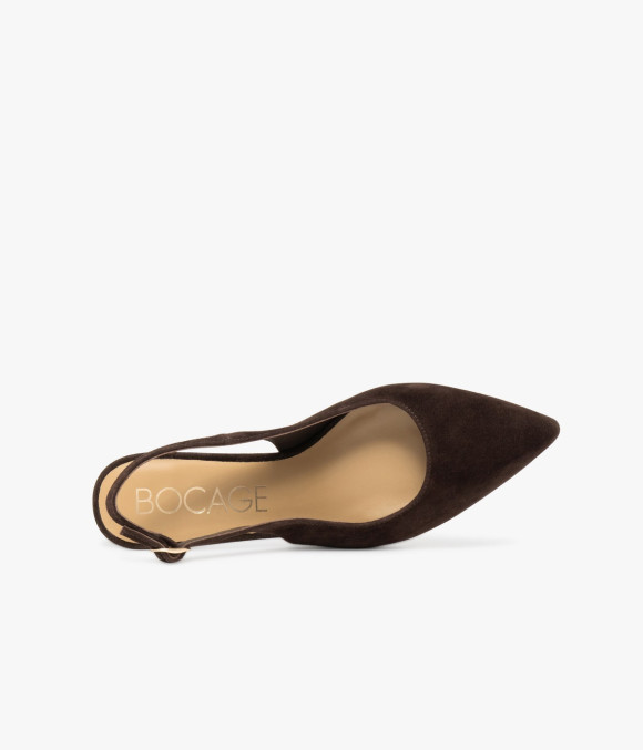 Escarpin Slingback Delphie Chocolat