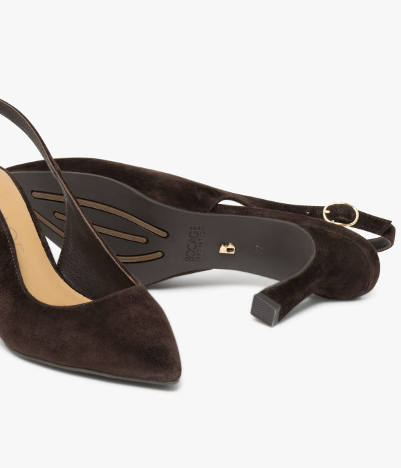 Escarpin Slingback Delphie Chocolat