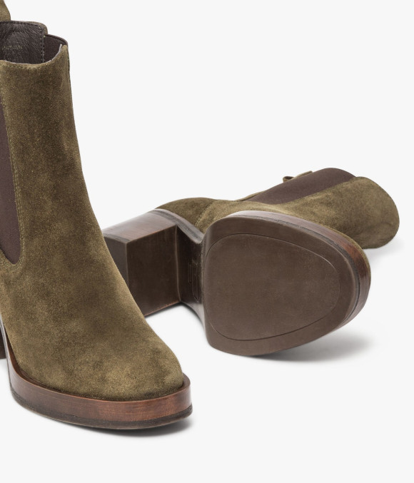 Chelsea Boots Elea Vert Mousse