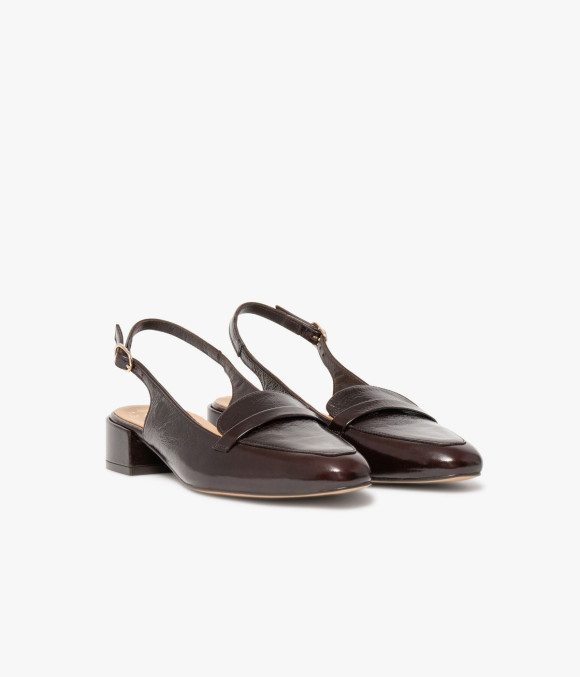 Mocassin Slingback Betsy Marron Foncé
