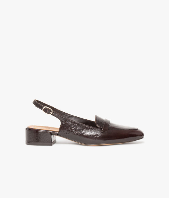 Mocassin Slingback Betsy Marron Foncé