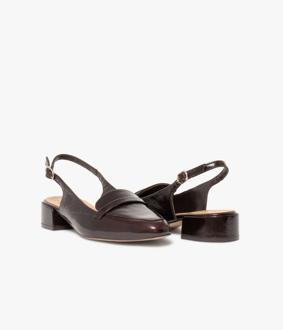 Mocassin Slingback Betsy Marron Foncé