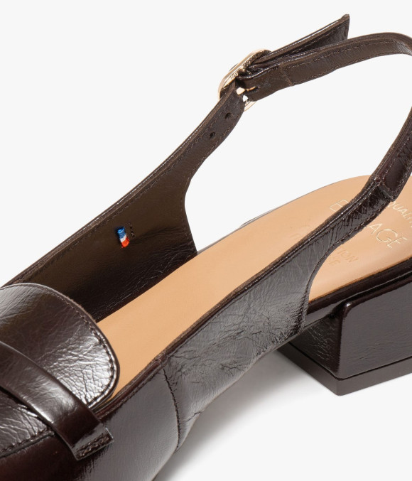 Mocassin Slingback Betsy Marron Foncé