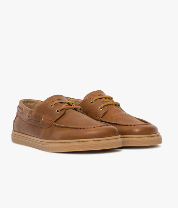Chaussure Bateau Barefoot Ezio Cognac