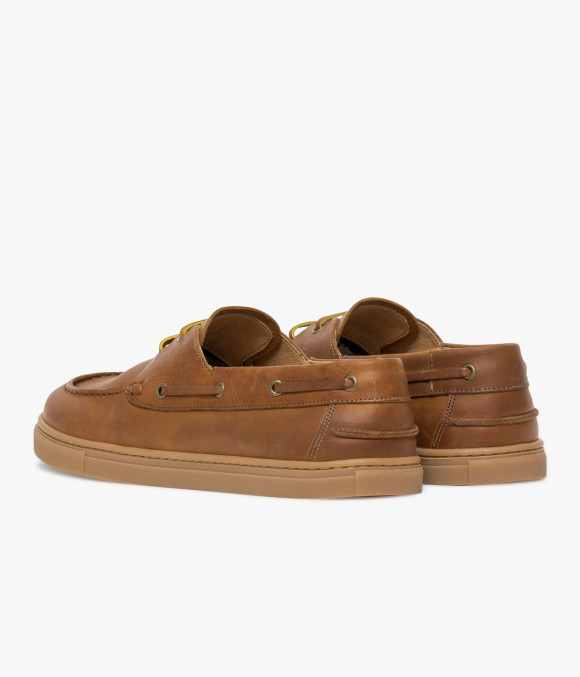 Chaussure Bateau Barefoot Ezio Cognac
