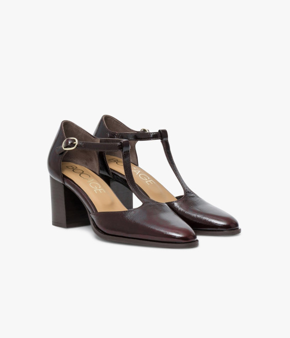 Escarpin Salomé Délice Marron Foncé