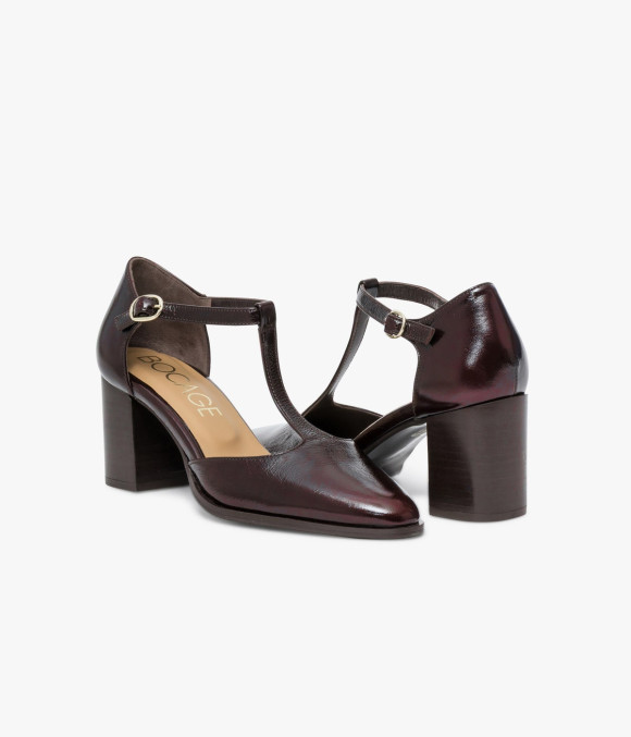 Escarpin Salomé Délice Marron Foncé