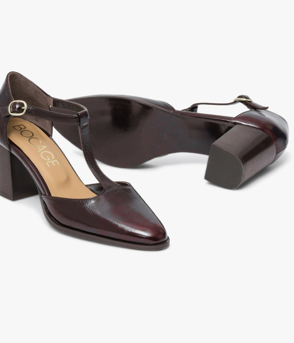 Escarpin Salomé Délice Marron Foncé