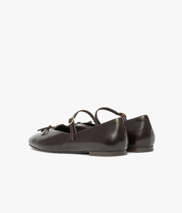 Ballerine Bianca Marron Foncé