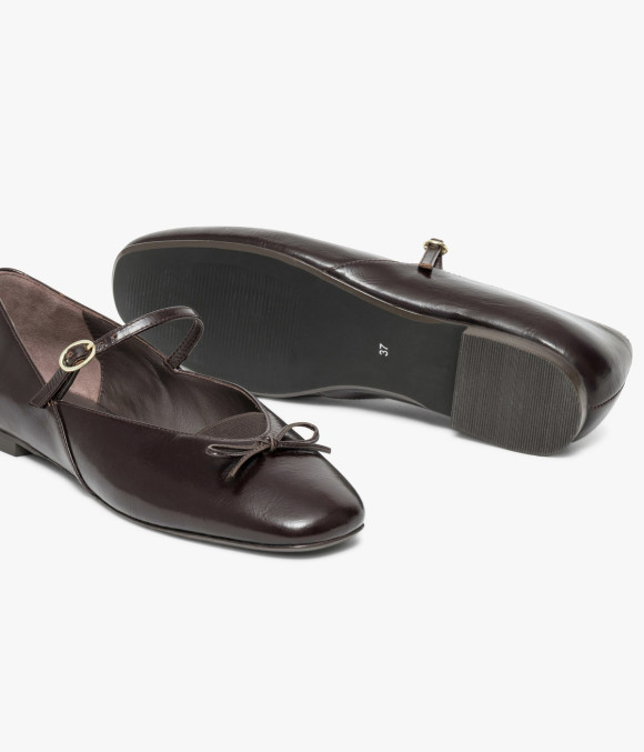 Ballerine Bianca Marron Foncé