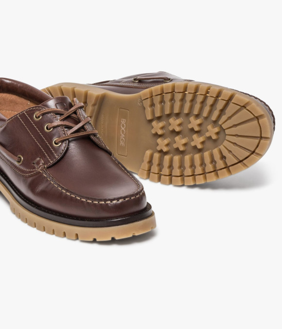 Chaussure Bateau Levy Cognac