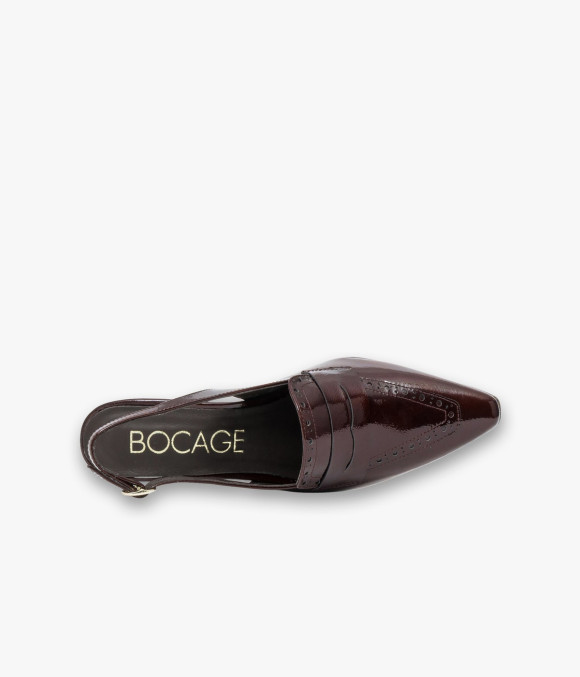 Escarpin Slingback Eugénie Marron Foncé