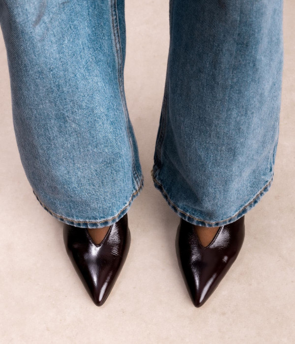 Escarpin Slingback Célina Marron Foncé