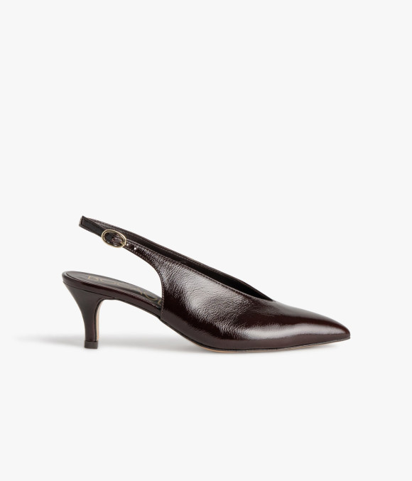 Escarpin Slingback Célina Marron Foncé