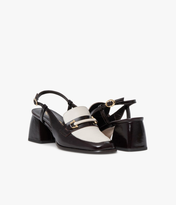 Mocassin Slingback Domy Chocolat