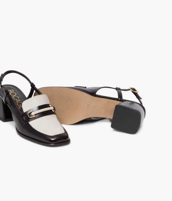 Mocassin Slingback Domy Chocolat