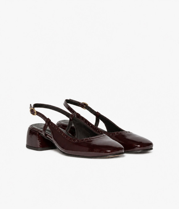 Escarpin Slingback Jane Marron Foncé