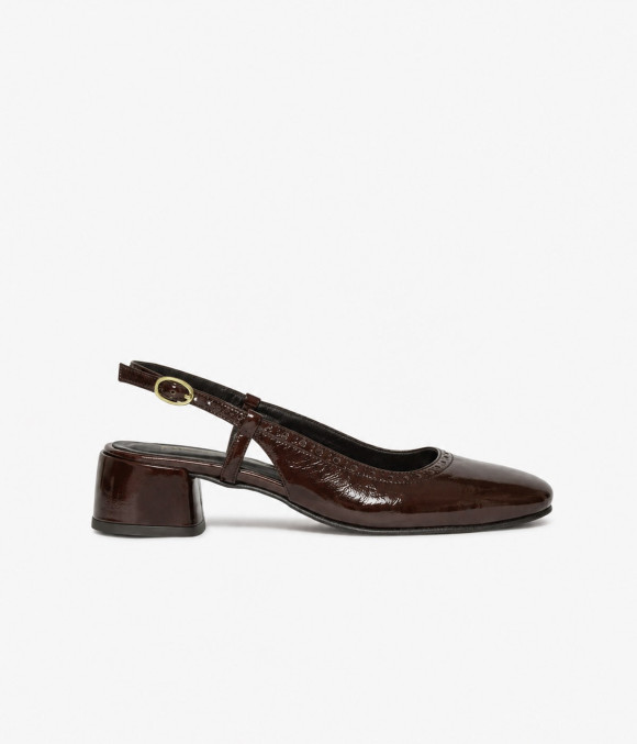 Escarpin Slingback Jane Marron Foncé