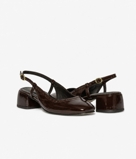 Escarpin Slingback Jane Marron Foncé