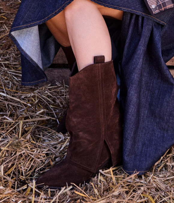 Botte Mi-haute Fauvette Chocolat