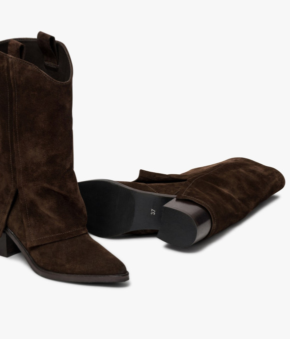 Botte Mi-haute Fauvette Chocolat
