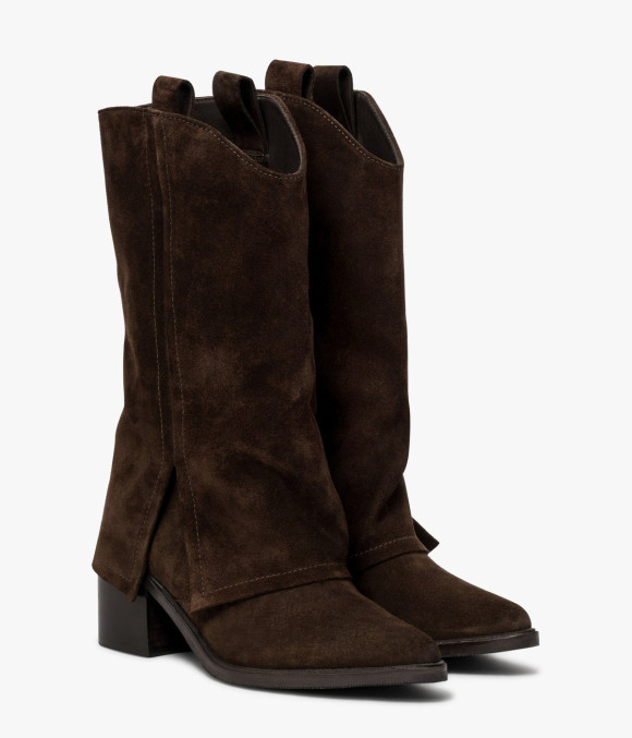 Botte Mi-haute Fauvette Chocolat